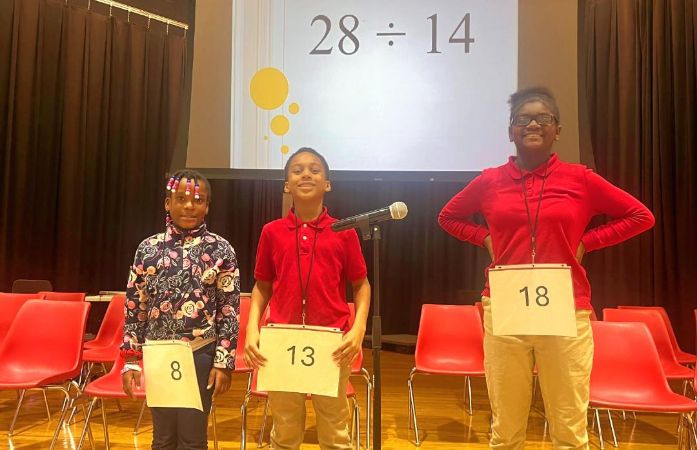  The Champions for the Math Bee.